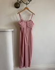 Vintage 90s Crepe Cowl Neck Slip Dress Dusty Rose
