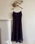 Vintage 90s Embellished Slip Midi Dress Indigo