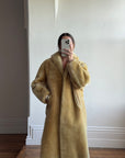 Vintage 70s Faux Shearling Butter Caramel Coat