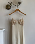 Vintage 60s Sequin and Crepe Slip Wedding Dress
