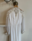 Vintage 70s Long Sleeved Boheme Bridal Dress