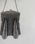 Antique 1920s Ornate Art Deco Evening Bag Noir