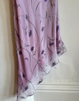 Vintage 90s Lilac Silk Blend Asymmetrical Party Dress