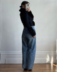 Vintage 90s Rare Plein Sud Wool Blend Knit with Fur Collar and Cuffs