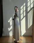 Vintage 40s Liquid Satin Classic Bridal Midi With Bows