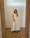 Vintage 90s Jacquard Bodice and Satin Skirt Bridal Set