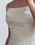 Vintage Y2K Slinky Beaded Wedding Slip Dress