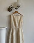 Vintage 60s Crinkle Classic Dress Creme