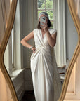 Archival Y2K Australian Made Draped Crossover Wedding Dress
