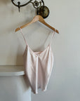 Vintage Satin Baby Pink Cami With Bow