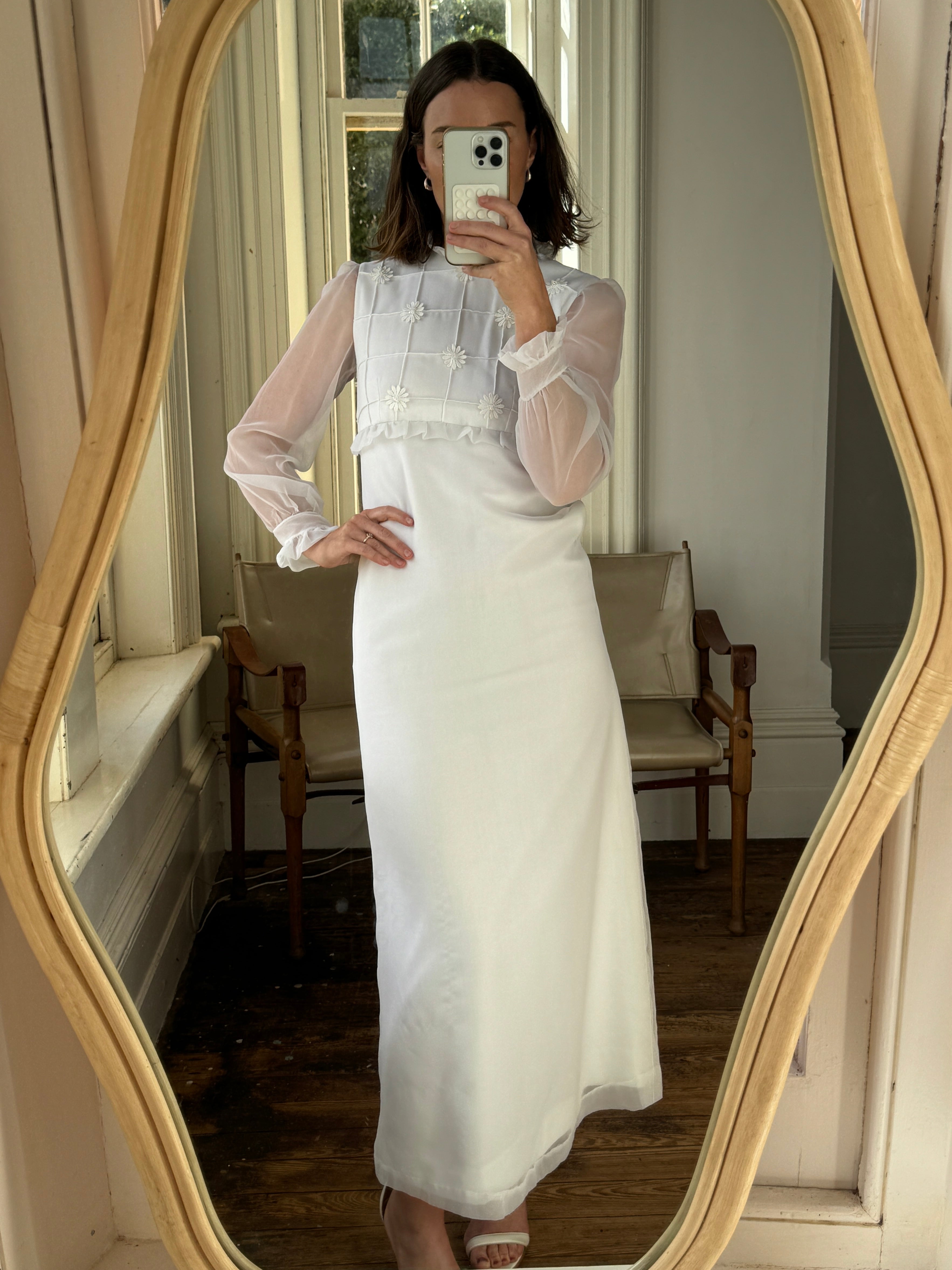 Vintage Empire Daisy and Crystal Bridal Midi