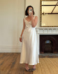 Vintage Y2K Australian made Satin Ivory Slip Dress