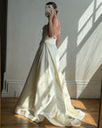 Vintage Y2K Vera Wang Silk Pleated Wedding Gown