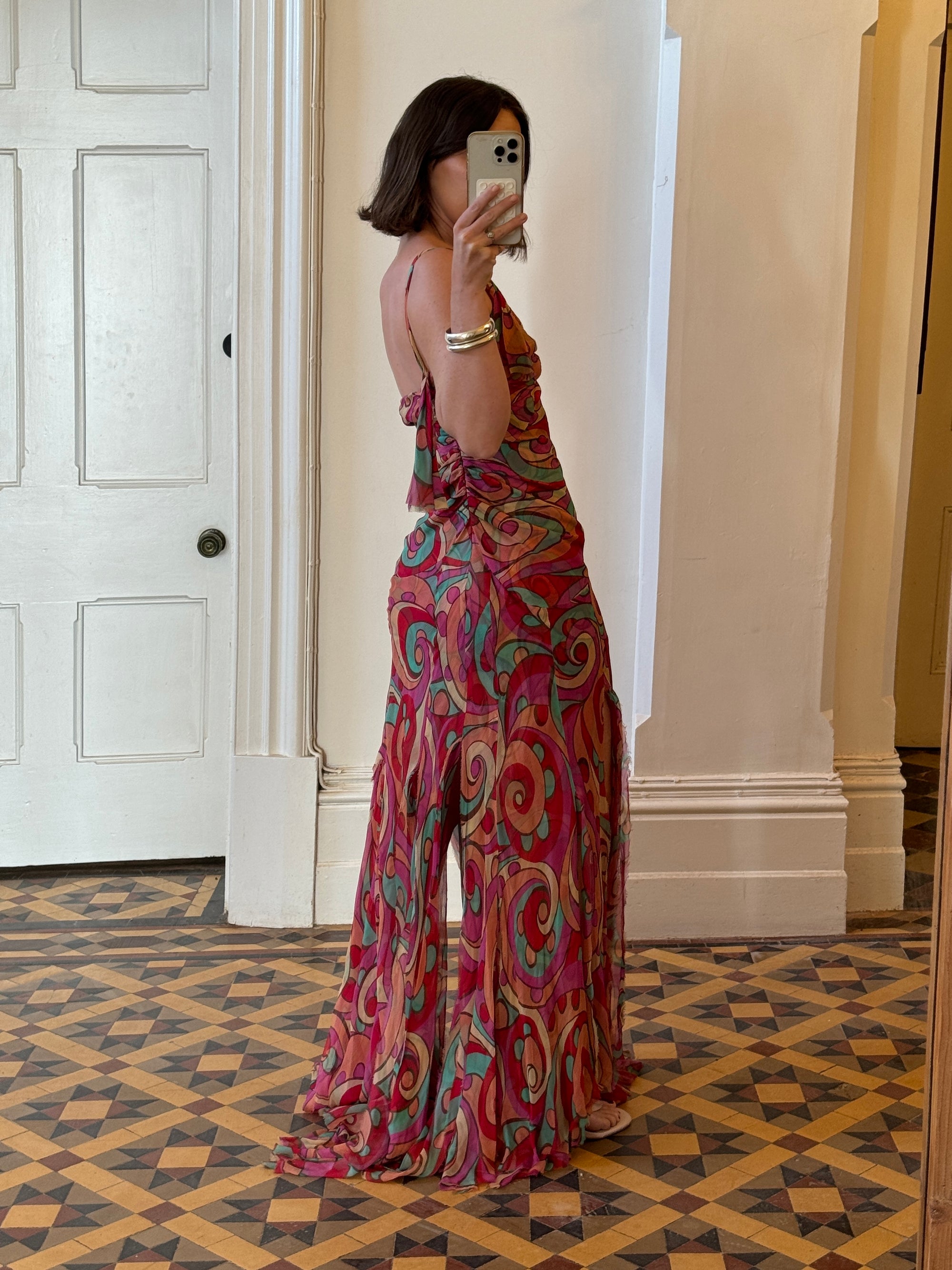 Vintage 2004 Pure Silk Lisa Ho Rainbow Fairy Dress