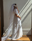 Vintage Cage Ribbon Headpiece with 3m Long Tulle Veil