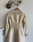 Vintage 60s Embellished Italian Made Silk and Wool Wedding Gown
