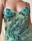 Vintage 90s Rare Ombre Embellished Mermaid Dress