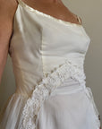 Vintage 60s Strappy Lace Wedding Dress