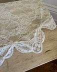 CMTB x Luce Di Luna Repurposed Vintage 60s Lace and Crochet Scalloped Veil