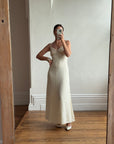 Vintage 60s Sequin and Crepe Slip Wedding Dress