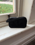 Vintage 60s Embroidered Lotus Purse Noir