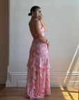 Vintage Y2K Fairy Floss Embellished Ruffle Gown