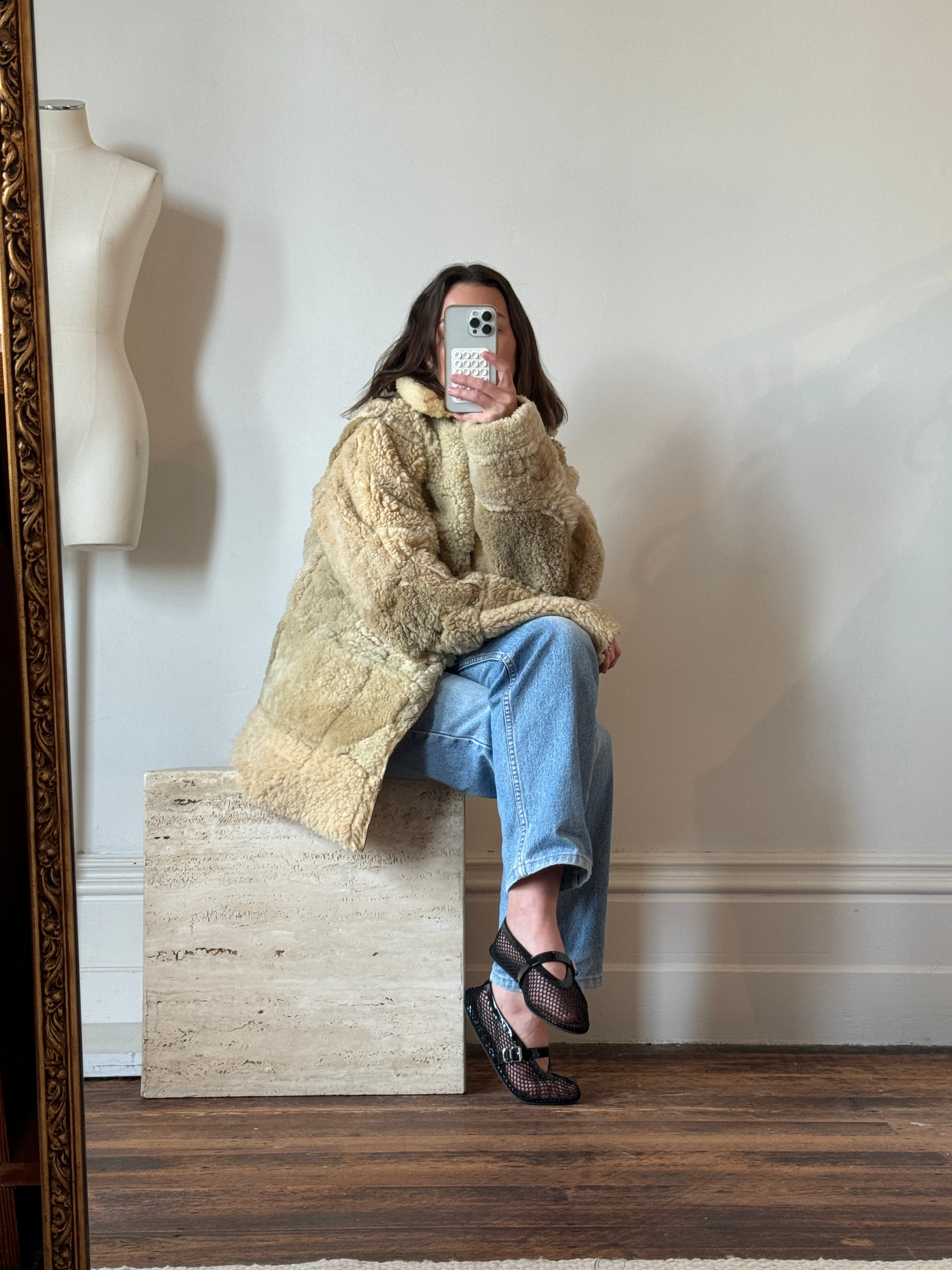 Vintage Rare Shearling Patchwork Jacket