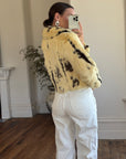 Vintage 70s Australian Made Spotted Rabbit Fur Jacket