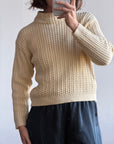 Vintage 90s Australian Pure Wool Cable Knit Jumper Creme