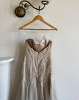 Vintage 90s Pure Silk Couture Origami Wedding Dress