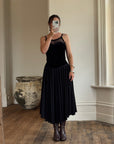 Vintage 80s Velvet Full Circle Midi Dress