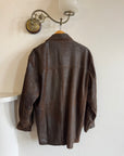 Vintage 80s Brown Suede Leather Bomber Jacket
