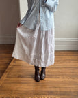 Vintage Edwardian Cotton Basque Waist Skirt
