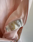 Vintage 90s Baby Pink Satin Scoop Neck Dress