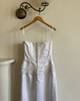 Vintage 90s Drop Waist Floral Wedding Dress