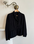 Vintage 90s Wool Fitted Jacket Black