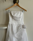 Vintage 90s Princess Strapless Wedding Dress