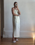 Vintage 90s Embroidered Column Wedding Dress