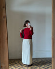 Vintage Long Slip Skirt Creme Brulee