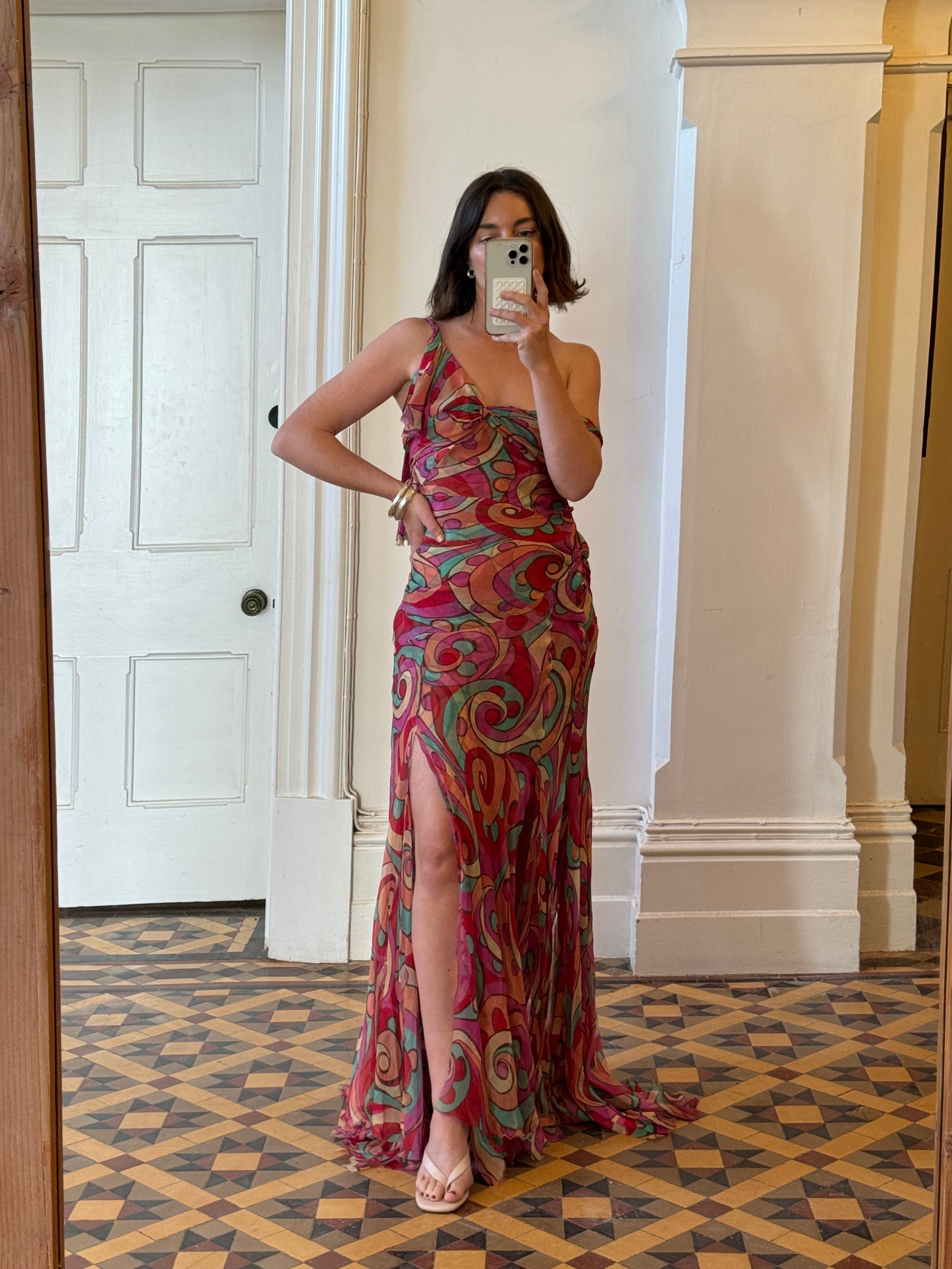 Vintage 2004 Pure Silk Lisa Ho Rainbow Fairy Dress