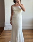 Vintage Y2K Slinky Beaded Wedding Slip Dress