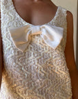 Vintage 60s Sequin Bow Bridal Tank