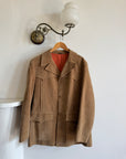 Vintage 70s Western Faux Suede Tan Coat