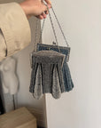 Antique 1920s Beaded Art Deco Evening Bag Navy