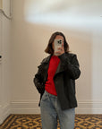 Vintage Chunky Leather Biker Jacket