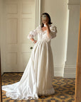 Vintage 70s Australian Made Rosette Wedding Dress