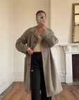 Vintage 60s Australian Made Herringbone Trench Latte