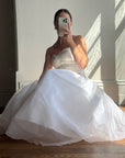 Vintage Y2K Pure Silk Drop Waist Princess Wedding Gown