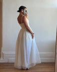 Vintage 60s Strappy Lace Wedding Dress