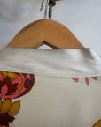 Vintage 70s Cream Oriental Floral Robe